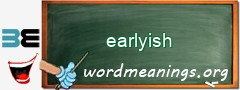 WordMeaning blackboard for earlyish